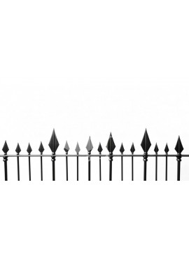 Intra Συλλεκτικό Ξύλινο Παζλ Plywood  4mm - Μαύρος μεταλλικός φράχτης με αιχμές στην κορυφή Σε Ξύλινο Κουτί - Διαστάσεις Puzzle: 10x10 cm – 25 κομμάτια