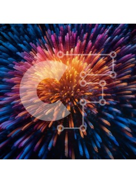 Intra Συλλεκτικό Ξύλινο Παζλ Plywood  4mm - Εκπληκτική επίδειξη πυροτεχνημάτων στον νυχτερινό ουρανό Σε Ξύλινο Κουτί - Διαστάσεις Puzzle: 10x10 cm – 25 κομμάτια