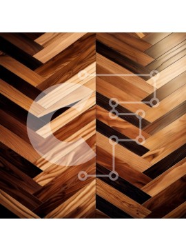 Intra Συλλεκτικό Ξύλινο Παζλ Plywood  4mm - Εκπληκτική κινηματογράφηση σε πρώτο πλάνο ενός καλά συντηρημένου ξύλινου δαπέδου από σκούρο καφέ ψαροκόκκαλο Σε Ξύλινο Κουτί - Διαστάσεις Puzzle: 10x10 cm – 25 κομμάτια
