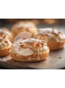 Σετ των 2 Intra Συλλεκτικό Ξύλινο Παζλ Plywood  4mm - Διάφορα φρεσκοψημένα αρτοσκευάσματα σε ξύλινη σανίδα Σε Ξύλινο Κουτί - Διαστάσεις: 10x10 cm – 25 κομμάτια