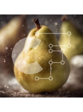 Σετ των 2 Intra Συλλεκτικό Ξύλινο Παζλ Plywood  4mm - Δύο αχλάδια σε ένα τραπέζι με σταγόνες νερού Σε Ξύλινο Κουτί - Διαστάσεις: 10x10 cm – 25 κομμάτια