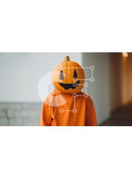 Intra Συλλεκτικό Ξύλινο Παζλ Plywood  4mm - Παιδί με αποκριάτικη στολή Σε Ξύλινο Κουτί - Διαστάσεις Puzzle: 10x10 cm – 25 κομμάτια