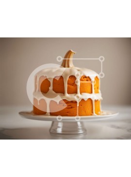 Σετ των 2 Intra Συλλεκτικό Ξύλινο Παζλ Plywood  4mm - Κέικ κολοκύθας με κρέμα τυριού και γκανάζ σοκολάτας Σε Ξύλινο Κουτί - Διαστάσεις: 10x10 cm – 25 κομμάτια