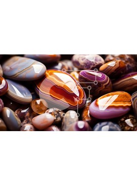 Intra Συλλεκτικό Ξύλινο Παζλ Plywood  4mm - Ζωντανοί πολύχρωμοι βράχοι με γυαλιστερό φινίρισμα Σε Ξύλινο Κουτί - Διαστάσεις: 10x10 cm – 25 κομμάτια