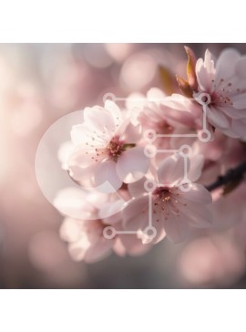 Intra Συλλεκτικό Ξύλινο Παζλ Plywood  4mm - Εκπληκτική κινηματογράφηση σε πρώτο πλάνο των ανθισμένων κερασιών σε πλήρη άνθιση Σε Ξύλινο Κουτί - Διαστάσεις: 10x10 cm – 25 κομμάτια