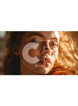 Intra Συλλεκτικό Ξύλινο Παζλ Plywood  4mm - Σοβαρό πορτρέτο μιας νεαρής γυναίκας Σε Ξύλινο Κουτί - Διαστάσεις Puzzle: 10x10 cm – 25 κομμάτια