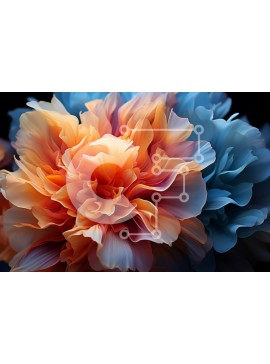 Intra Συλλεκτικό Ξύλινο Παζλ Plywood  4mm - Δονούμενη κοντινή εικόνα ενός λουλουδιού σε πλήρη άνθιση Σε Ξύλινο Κουτί - Διαστάσεις: 10x10 cm – 25 κομμάτια