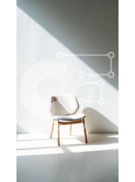 Intra Συλλεκτικό Ξύλινο Παζλ Plywood  4mm - Όμορφη εικόνα μιας λευκής καρέκλας σε ένα ηλιόλουστο δωμάτιο Σε Ξύλινο Κουτί - Διαστάσεις Puzzle: 10x10 cm – 25 κομμάτια