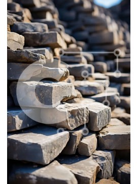 Intra Συλλεκτικό Ξύλινο Παζλ Plywood  4mm - Όμορφη εικόνα της πυραμίδας στοιβαγμένων βράχων με καθαρό μπλε ουρανό Σε Ξύλινο Κουτί - Διαστάσεις Puzzle: 10x10 cm – 25 κομμάτια