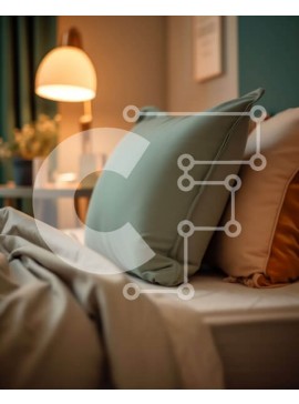 Intra Συλλεκτικό Ξύλινο Παζλ Plywood  4mm - Άνετο υπνοδωμάτιο με άνετο κρεβάτι και φωτιστικό στο κομοδίνο Σε Ξύλινο Κουτί - Διαστάσεις Puzzle: 10x10 cm – 25 κομμάτια