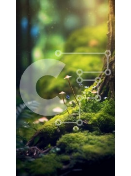 Σετ των 2 Intra Συλλεκτικό Ξύλινο Παζλ Plywood  4mm - Όμορφη εικόνα ενός ποώδη δάσους με μανιτάρια Σε Ξύλινο Κουτί - Διαστάσεις: 10x10 cm – 25 κομμάτια