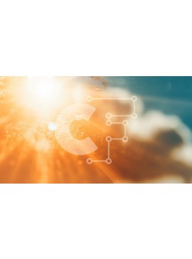 Intra Συλλεκτικό Ξύλινο Παζλ Plywood  4mm - Λαμπερός ήλιος και σύννεφα σε έναν καθαρό μπλε ουρανό Σε Ξύλινο Κουτί - Διαστάσεις Puzzle: 10x10 cm – 25 κομμάτια