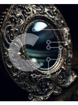 Intra Συλλεκτικό Ξύλινο Παζλ Plywood  4mm - Όμορφος περίτεχνος καθρέφτης με λεπτομερή σκαλίσματα Σε Ξύλινο Κουτί - Διαστάσεις Puzzle: 10x10 cm – 25 κομμάτια