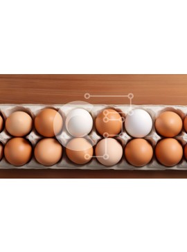 Σετ των 2 Intra Συλλεκτικό Ξύλινο Παζλ Plywood  4mm - Κουτί με αυγά σε ξύλινη επιφάνεια Σε Ξύλινο Κουτί - Διαστάσεις: 10x10 cm – 25 κομμάτια