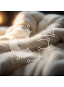 Intra Συλλεκτικό Ξύλινο Παζλ Plywood  4mm - Μαλακή και πολυτελής λευκή κουβέρτα στην καρέκλα - φωτογραφία από κοντά Σε Ξύλινο Κουτί - Διαστάσεις Puzzle: 10x10 cm – 25 κομμάτια