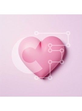 Σετ των 2 Intra Συλλεκτικό Ξύλινο Παζλ Plywood  4mm - Ροζ αντικείμενο σε σχήμα καρδιάς σε ανοιχτό ροζ φόντο Σε Ξύλινο Κουτί - Διαστάσεις: 10x10 cm – 25 κομμάτια