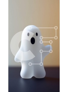 Intra Συλλεκτικό Ξύλινο Παζλ Plywood  4mm - Παιχνιδιάρικο λευκό παιχνίδι φάντασμα στο τραπέζι Σε Ξύλινο Κουτί - Διαστάσεις Puzzle: 10x10 cm – 25 κομμάτια