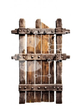 Intra Συλλεκτικό Ξύλινο Παζλ Plywood  4mm - Όμορφη εικόνα μιας ξεπερασμένης ξύλινης πύλης Σε Ξύλινο Κουτί - Διαστάσεις Puzzle: 10x10 cm – 25 κομμάτια