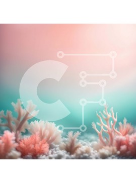 Intra Συλλεκτικό Ξύλινο Παζλ Plywood  4mm - Όμορφη εικόνα ενός κοραλλιογενούς υφάλου με ροζ και λευκά κοράλλια Σε Ξύλινο Κουτί - Διαστάσεις: 10x10 cm – 25 κομμάτια