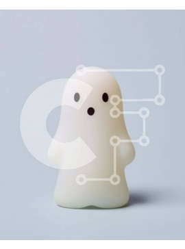 Intra Συλλεκτικό Ξύλινο Παζλ Plywood  4mm - Φωτιστικό σε σχήμα φαντάσματος σε γκρι φόντο Σε Ξύλινο Κουτί - Διαστάσεις Puzzle: 10x10 cm – 25 κομμάτια