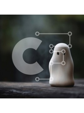 Intra Συλλεκτικό Ξύλινο Παζλ Plywood  4mm - Διακόσμηση με ειδώλιο φαντασμάτων με καπνό Σε Ξύλινο Κουτί - Διαστάσεις Puzzle: 10x10 cm – 25 κομμάτια