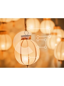 Intra Συλλεκτικό Ξύλινο Παζλ Plywood  4mm - Ζεστά και φιλόξενα φανάρια από λευκό χαρτί Σε Ξύλινο Κουτί - Διαστάσεις Puzzle: 10x10 cm – 25 κομμάτια