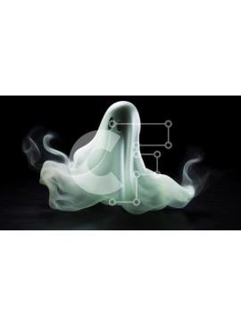 Intra Συλλεκτικό Ξύλινο Παζλ Plywood  4mm - Ειδώλιο φάντασμα που επιπλέει στον αέρα με λευκό καπνό Σε Ξύλινο Κουτί - Διαστάσεις Puzzle: 10x10 cm – 25 κομμάτια