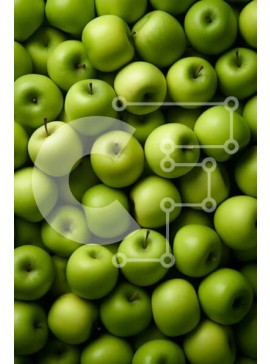 Σετ των 2 Intra Συλλεκτικό Ξύλινο Παζλ Plywood  4mm - Όμορφη εικόνα ενός σωρού από πράσινα μήλα Σε Ξύλινο Κουτί - Διαστάσεις: 10x10 cm – 25 κομμάτια