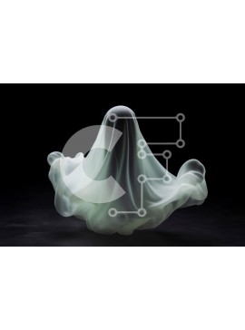 Intra Συλλεκτικό Ξύλινο Παζλ Plywood  4mm - Φιγούρα σαν φάντασμα που επιπλέει στον αέρα Σε Ξύλινο Κουτί - Διαστάσεις Puzzle: 10x10 cm – 25 κομμάτια