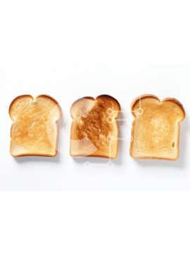 Σετ των 2 Intra Συλλεκτικό Ξύλινο Παζλ Plywood  4mm - Φέτες ψωμιού σε λευκό φόντο Σε Ξύλινο Κουτί - Διαστάσεις: 10x10 cm – 25 κομμάτια