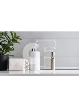 Intra Συλλεκτικό Ξύλινο Παζλ Plywood  4mm - Νεροχύτης μπάνιου με λευκό πορσελάνινο νεροχύτη και βρύση χρωμίου Σε Ξύλινο Κουτί - Διαστάσεις Puzzle: 10x10 cm – 25 κομμάτια