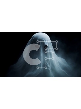 Intra Συλλεκτικό Ξύλινο Παζλ Plywood  4mm - Εικονογράφηση Halloween Ghost για στοιχειωμένα σπίτια και πάρτι με κοστούμια Σε Ξύλινο Κουτί - Διαστάσεις Puzzle: 10x10 cm – 25 κομμάτια