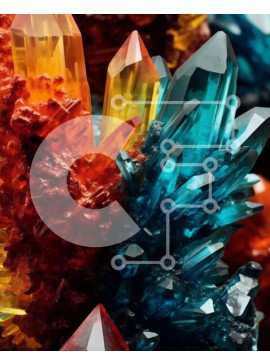 Intra Συλλεκτικό Ξύλινο Παζλ Plywood  4mm - Ζωντανή και όμορφη κινηματογράφηση σε πρώτο πλάνο πολύχρωμων κρυστάλλων σε μια βραχώδη επιφάνεια Σε Ξύλινο Κουτί - Διαστάσεις: 10x10 cm – 25 κομμάτια