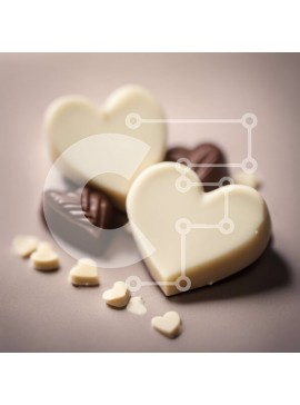 Σετ των 2 Intra Συλλεκτικό Ξύλινο Παζλ Plywood  4mm - Σοκολάτες σε σχήμα καρδιάς σε τραπέζι Σε Ξύλινο Κουτί - Διαστάσεις: 10x10 cm – 25 κομμάτια