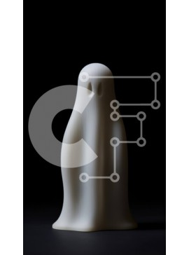 Intra Συλλεκτικό Ξύλινο Παζλ Plywood  4mm - Πλωτό ειδώλιο φαντασμάτων σε μαύρο φόντο Σε Ξύλινο Κουτί - Διαστάσεις Puzzle: 10x10 cm – 25 κομμάτια