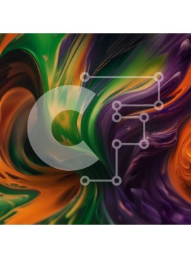 Intra Συλλεκτικό Ξύλινο Παζλ Plywood  4mm - Ζωντανή και δυναμική αφηρημένη εικόνα των στροβιλιζόμενων χρωμάτων Σε Ξύλινο Κουτί - Διαστάσεις Puzzle: 10x10 cm – 25 κομμάτια