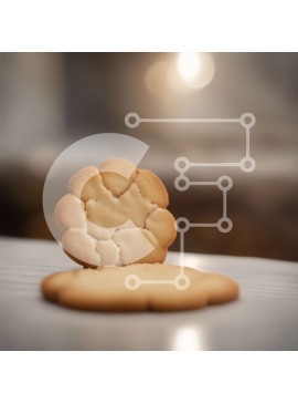 Σετ των 2 Intra Συλλεκτικό Ξύλινο Παζλ Plywood  4mm - Νόστιμα μπισκότα σε ένα τραπέζι Σε Ξύλινο Κουτί - Διαστάσεις: 10x10 cm – 25 κομμάτια