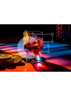 Σετ των 2 Intra Συλλεκτικό Ξύλινο Παζλ Plywood  4mm - Ζωηρόχρωμο ποτό με τον πάγο και το λεμόνι - δωρεάν φωτογραφία Σε Ξύλινο Κουτί - Διαστάσεις: 10x10 cm – 25 κομμάτια