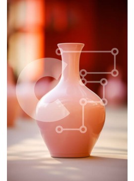 Intra Συλλεκτικό Ξύλινο Παζλ Plywood  4mm - Όμορφα ροζ βάζα στο τραπέζι Σε Ξύλινο Κουτί - Διαστάσεις Puzzle: 10x10 cm – 25 κομμάτια