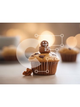 Σετ των 2 Intra Συλλεκτικό Ξύλινο Παζλ Plywood  4mm - Φλιτζάνι καφέ με κέικ με μελόψωμο Σε Ξύλινο Κουτί - Διαστάσεις: 10x10 cm – 25 κομμάτια