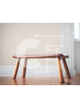 Intra Συλλεκτικό Ξύλινο Παζλ Plywood  4mm - Άδειο δωμάτιο με ξύλινο σκαμπό Σε Ξύλινο Κουτί - Διαστάσεις Puzzle: 10x10 cm – 25 κομμάτια