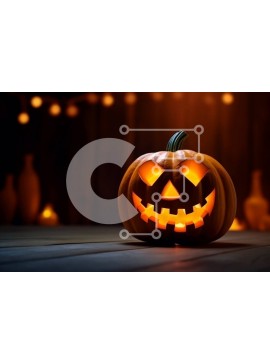 Intra Συλλεκτικό Ξύλινο Παζλ Plywood  4mm - Φωτίστε το Pumpkin in the Dark Σε Ξύλινο Κουτί - Διαστάσεις Puzzle: 10x10 cm – 25 κομμάτια