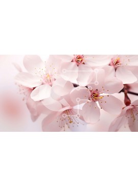 Intra Συλλεκτικό Ξύλινο Παζλ Plywood  4mm - Κοντινό πλάνο των ανθισμένων ροζ κερασιών την άνοιξη Σε Ξύλινο Κουτί - Διαστάσεις: 10x10 cm – 25 κομμάτια