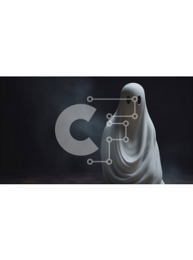 Intra Συλλεκτικό Ξύλινο Παζλ Plywood  4mm - Στοιχειωμένο ειδώλιο φαντασμάτων σε ένα άδειο δωμάτιο Σε Ξύλινο Κουτί - Διαστάσεις Puzzle: 10x10 cm – 25 κομμάτια