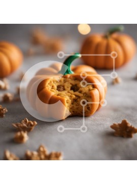 Σετ των 2 Intra Συλλεκτικό Ξύλινο Παζλ Plywood  4mm - Ομάδα μπισκότων σε σχήμα κολοκύθας με φύλλα Σε Ξύλινο Κουτί - Διαστάσεις: 10x10 cm – 25 κομμάτια