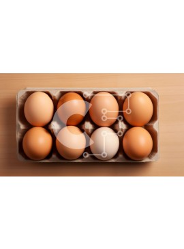 Σετ των 2 Intra Συλλεκτικό Ξύλινο Παζλ Plywood  4mm - Κουτί με καφέ αυγά Σε Ξύλινο Κουτί - Διαστάσεις: 10x10 cm – 25 κομμάτια