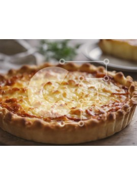 Σετ των 2 Intra Συλλεκτικό Ξύλινο Παζλ Plywood  4mm - Νόστιμη τάρτα γεμάτη τυρί με φρέσκα μυρωδικά Σε Ξύλινο Κουτί - Διαστάσεις: 10x10 cm – 25 κομμάτια