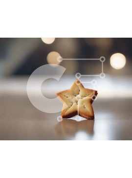 Σετ των 2 Intra Συλλεκτικό Ξύλινο Παζλ Plywood  4mm - Μπισκότο σε σχήμα αστεριού στο τραπέζι Σε Ξύλινο Κουτί - Διαστάσεις: 10x10 cm – 25 κομμάτια