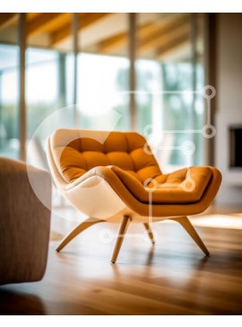 Intra Συλλεκτικό Ξύλινο Παζλ Plywood  4mm - Ευρύχωρο και φιλόξενο μοντέρνο σαλόνι με φυσικό φως και τζάκι Σε Ξύλινο Κουτί - Διαστάσεις Puzzle: 10x10 cm – 25 κομμάτια