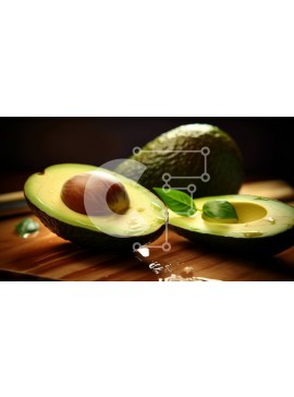 Σετ των 2 Intra Συλλεκτικό Ξύλινο Παζλ Plywood  4mm - Ώριμα μισά αβοκάντο σε ξύλινη σανίδα κοπής Σε Ξύλινο Κουτί - Διαστάσεις: 10x10 cm – 25 κομμάτια